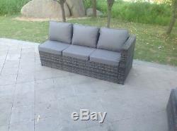 6 Seater rattan corner sofa set coffee table outdoor garden furniture Mix Grey