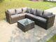6 Seater Wicker Rattan Sofa Set Coffee Table Outdoor Garden Furniture Patio Grey