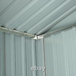 6ft x 4ft Metal Shed Garden Shed with Double Sliding Door and Air Vents Grey