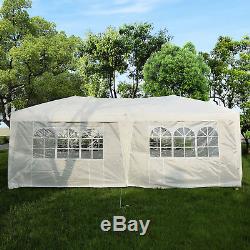 6m x 3m White Garden Heavy Duty Pop Up Gazebo Marquee Party Tent Wedding Canopy