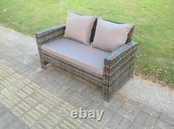 7 Seater Rattan Sofa Set Chair Coffee Table Footstool Outdoor Garden Furniture