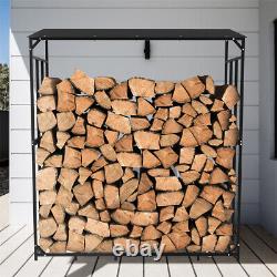 70 Outdoor Metal Log Store Stack Holder Wood Firewood Rack Garden Storage Shed