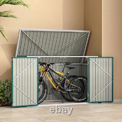 7ft Metal Galvanized Steel Garden Shed Outdoor Bike Storage House Tool Shed Roof