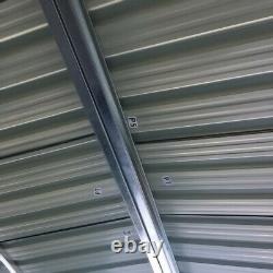 8 x 6 Outdoor Storage Metal Garden Shed Anthracite Galvanized Plate + Steel Base