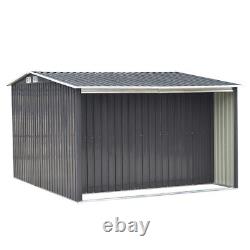 8 x 8FT Garden Storage Shed Outdoor Firewood Tools Box Organizer Log Store Room