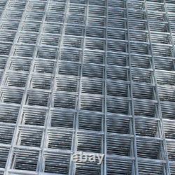 8x Welded Wire Mesh Panels 1.2x2.4m Galvanised 4x8ft Steel Sheet Metal 2 Holes