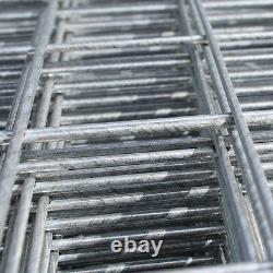 8x Welded Wire Mesh Panels 1.2x2.4m Galvanised 4x8ft Steel Sheet Metal 2 Holes