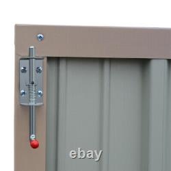 8x6 METAL APEX SHED GARDEN 8ft x 6ft STEEL STORAGE BUILDING BOX WithSATE LOCK DOOR