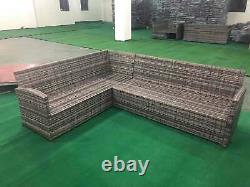 9 Seat Rattan Garden Furniture Corner Sofa Dining Sets Outdoor Patio With Stools