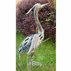 93cm Large Metal Heron Garden Outdoor Statue Ornament High Quality Gift Idea