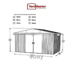 989 Yardmaster Castleton Apex Metal Garden Shed Max External Size 9'11x 13