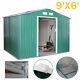 9x6 Garden Storage Shed Metal Pent Tool Shed House Galvanized Steel Foundation