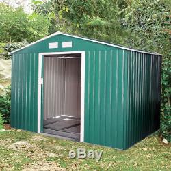 9X6 Garden storage shed metal pent tool shed house galvanized steel foundation