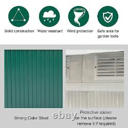 9ft x 4ft Corrugated Garden Metal Storage Shed Outdoor Tool Box with Foundation