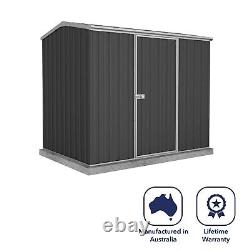 Absco Premier 7' x 5' Dark Grey Reverse Apex Roof Metal Garden Storage Shed