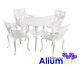 Aliumt Lincoln Cast Aluminium 4 Garden Chairs White