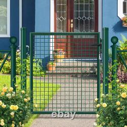 Amagabeli Metal Garden Gates with Lock Lockable 140x100cm Outdoor Mesh Fence EP
