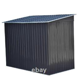 Anthracite Grey 8x4 Storage Garden Shed & Storage Tool House Steel Metal Outdoor