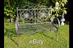 Antique Blue Shabby Chic Vintage Style aged Garden Bench Seat