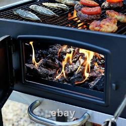 Argos Home American Style Steel Adjustable Charcoal Tray Outdoor Garden BBQ