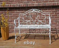 BIRCHTREE Patio Outdoor 2 Seater Garden Bench Metal Iron Ornate Vintage MGB02
