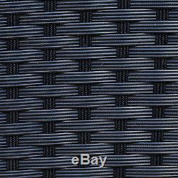 BLACK Rattan Weave Garden Furniture Patio Conservatory Sofa Set FREE COVER