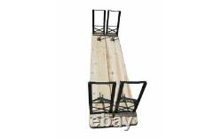 Bench Large 3 Pcs Wooden Folding Picnic Beer Table Trestle Patio Outdoor Garden