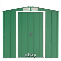 BillyOh 6ft x 6ft Metal Garden Shed Partner Eco Apex Roof Metal Shed Green