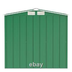 BillyOh 6ft x 6ft Metal Garden Shed Partner Eco Apex Roof Metal Shed Green