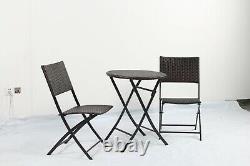 Bistro Set Garden Patio Balcony Outdoor Dining Furniture Table 2 Chairs Seat New