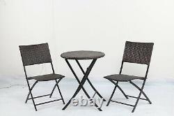 Bistro Set Garden Patio Balcony Outdoor Dining Furniture Table 2 Chairs Seat New