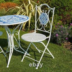 Bistro Set Mosaic Patio Outdoor Garden Furniture Table and Chairs