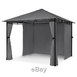 Blumfeldt Mondo Garden Pavilion Party Tent Gazebo Steel Polyester Dark Grey