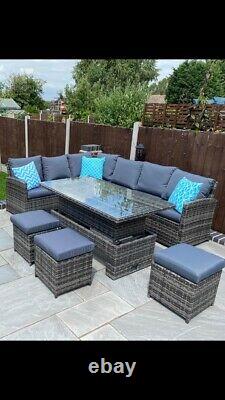 Brand New rattan garden furniture set With Double Egg Chair Stunning