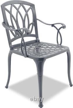 Centurion Supports POSITANO Luxurious Garden & Patio Table & 2 Large Chairs Grey