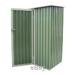 Charles Bentley Garden Shed in Green Made of Steel Weather Proof