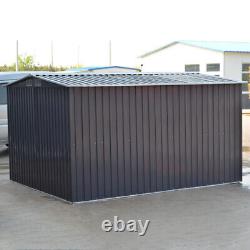 Corrugated Metal Garden Shed Apex Outdoor Equipment Tool Storage House 108ft