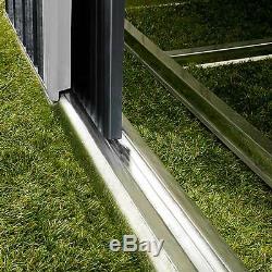DEUBA Metal Garden Storage Tool Shed 10x8ft Outdoor Store Apex Roof Utility New