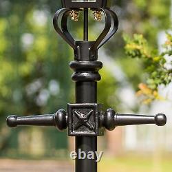 Deluxe Black Victorian Style Lamp Post Set Garden Lighting Set 2.26M