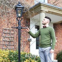 Deluxe Black Victorian Style Lamp Post Set Garden Lighting Set 2.26M