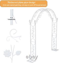 Elegant Metal Wedding Arch Double Parallel Rails Wedding Archway Garden Trellis