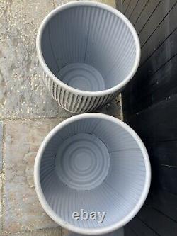 Extra Large Galvanised Metal Garden Planters / Dolly Tubs / Galvanised trough