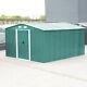 Extra Large Garden Metal Shed Tool Storage House 10 X 12 Galvanised Steel +base