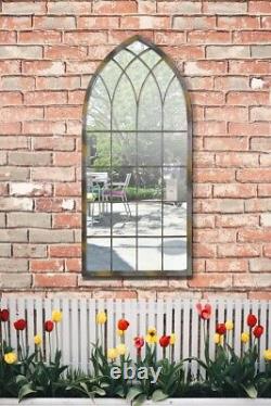 Extra Large Garden Wall Mirror Metal Arch Outdoor Vintage 3ft9x1ft 8 114 X 50cm