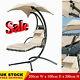 Finether Hanging Hammock Garden Swing Chair Canopy Seater Patio Lounger Beige Aa