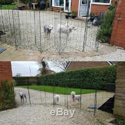 FlexiPanel Foldable Dog Barrier Fencing Gate Run Pen Fence Garden-1 Metre High