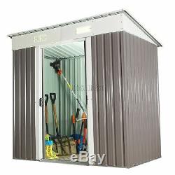 FoxHunter New Garden Shed Metal Pent Roof Outdoor Storage With Free Foundation