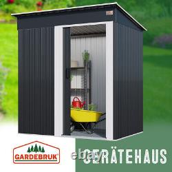 GARDEBRUK Garden Tool Shed Equipment Store 181x162x86cm Steel Anthracite Grey