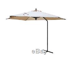 GARDEN HANGING PATIO PARASOL UMBRELLA 2.5 metre umbrella METAL BASE FOR FIXING