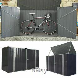 Galvanized Metal Large Storage Garden Bike Shed Unit Tools Bicycle Store UK
